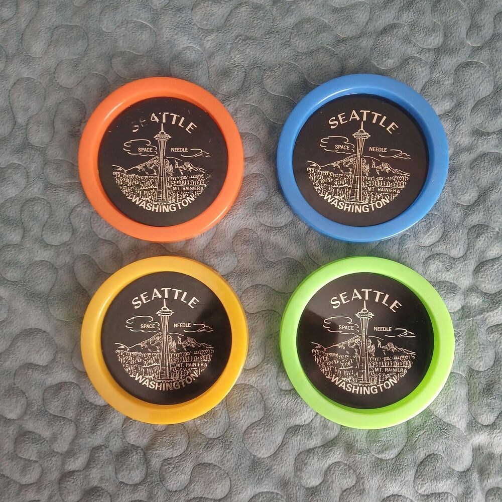 Vintage 1962 Seattle Worlds Fair Coasters Set of 4